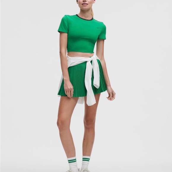 NWT Lululemon varsity HR pleated tennis skirt size 4 in Raceway Green - Picture 7 of 11